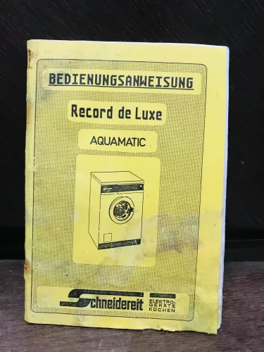 Bedienungsanweisung Record de Luxe Aquamatic