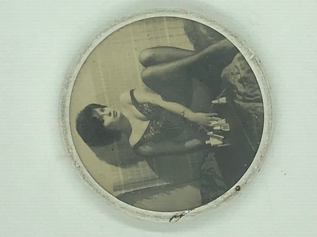 Vintage Taschenspiegel mit Foto (2)